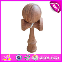 Kendama de madeira engraçado inteligente para crianças, Kendama de brinquedo de madeira para crianças, Kendama brinquedo de madeira com 18.5 * 6 * 7 cm W01A022